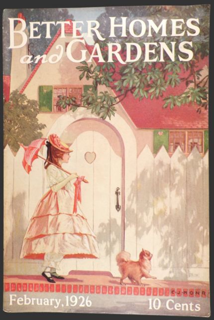 1926 Better Homes & Gardens Cover ~ Young Girl with Pomeranian